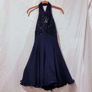 Vintage 100% Silk‎ Tootsies Beaded Dress Women's Size 4